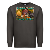 Smoke pumpkin kisses harvest wishes Premium Sweatshirt - BundleAndBundleShop