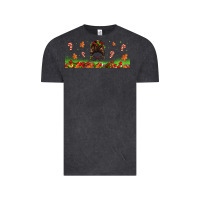 Vintage Black christmas mama messy bun Vintage Tee - Jasminsmagicworld