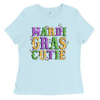 Baby Blue mardi gras cutie Ladies Tee - MaliasSmallBusiness
