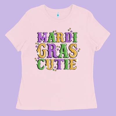 Mardi Gras Cutie Ladies Tee Designed By Maliassmallbusiness