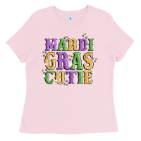 Bubblegum Pink mardi gras cutie Ladies Tee - MaliasSmallBusiness