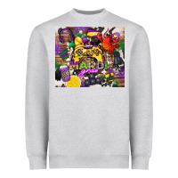 Heather Grey mardi gras gamer Heavyweight Sweatshirt - CowGirlArtShop
