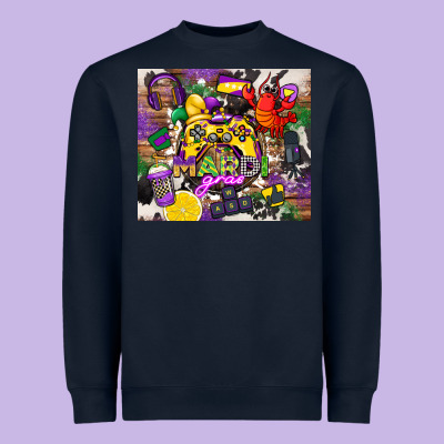 Mardi Gras Gamer Heavyweight Sweatshirt Designed By Cowgirlartshop