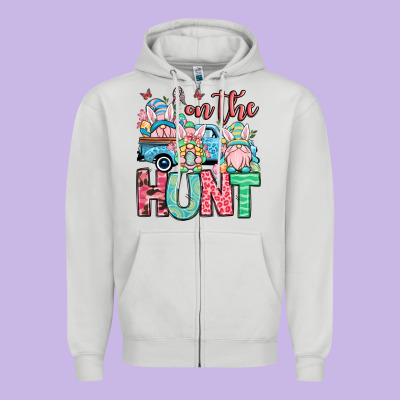 Easter Gnomes On The Hunt Zipper Hoodie Designed By Oliviacreatesart