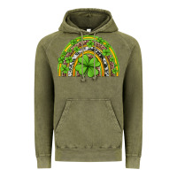 Vintage Olive western st patricks rainbow Vintage Hoodie - Jasminsmagicworld