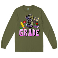 Army Green Third Grade Long Sleeve Tee - RanaPortraitStore