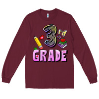 Burgundy Third Grade Long Sleeve Tee - RanaPortraitStore