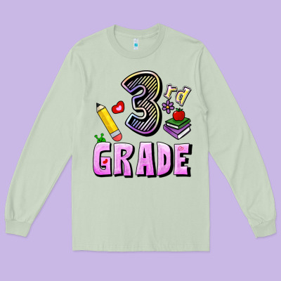 Third Grade Long Sleeve Tee Designed By Ranaportraitstore