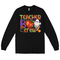 Black Teacher Boo Crew Long Sleeve Tee - texasbilliewilder
