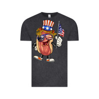 Vintage Black 4th of july hot dog Vintage Tee - BarkalooDesign