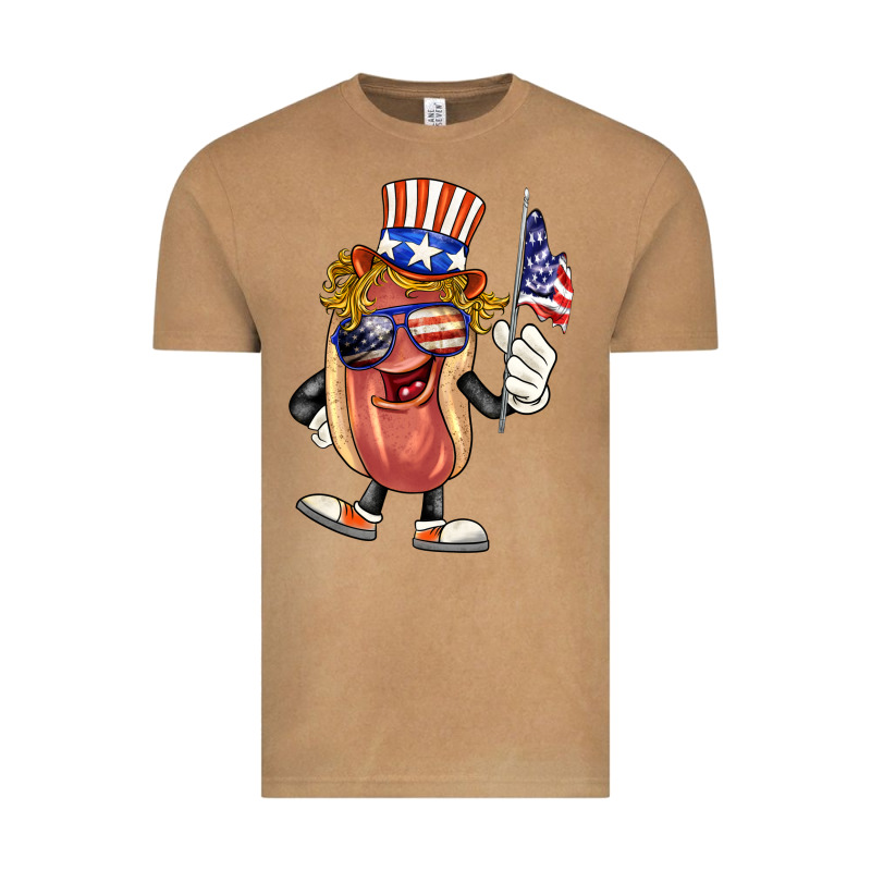 4th Of July Hot Dog Vintage Tee by BarkalooDesign | Teevron