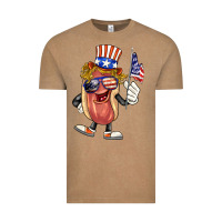 Vintage Coffee 4th of july hot dog Vintage Tee - BarkalooDesign