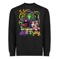 Black mardi gras gnomies truck Heavyweight Sweatshirt - CowGirlArtShop