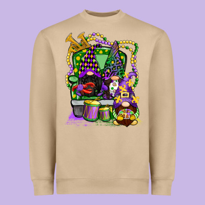 Mardi Gras Gnomies Truck Heavyweight Sweatshirt Designed By Cowgirlartshop
