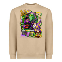 Mushroom mardi gras gnomies truck Heavyweight Sweatshirt - CowGirlArtShop