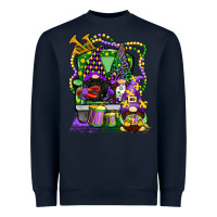 Navy mardi gras gnomies truck Heavyweight Sweatshirt - CowGirlArtShop