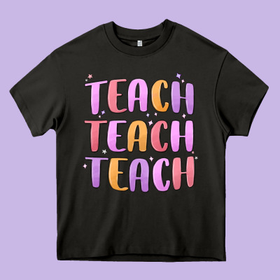Teach Teach Varsity Heavy Core Tee Designed By Maliassmallbusiness