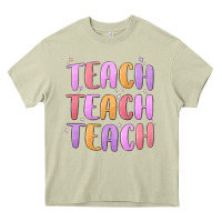 Mossy teach teach varsity Heavy Core Tee - MaliasSmallBusiness