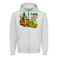 Dove Grey I dig you St. Patrick's Zipper Hoodie - OliviaCreatesArt