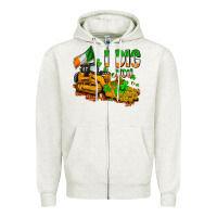 Oatmeal Heather I dig you St. Patrick's Zipper Hoodie - OliviaCreatesArt