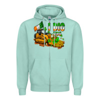Seafoam I dig you St. Patrick's Zipper Hoodie - OliviaCreatesArt