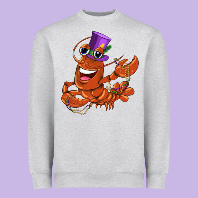 Mardi Gras Crawfish Heavyweight Sweatshirt Designed By Cowgirlartshop