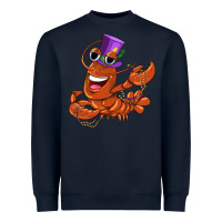 Navy mardi gras crawfish Heavyweight Sweatshirt - CowGirlArtShop