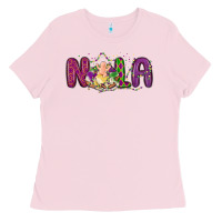 Bubblegum Pink nola cake mardi gras Ladies Tee - MaliasSmallBusiness
