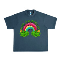 Midnight Navy happy st patricks day rainbow and shamrock Urban Heavy Tee - RanaPortraitStore