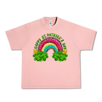 Salmon happy st patricks day rainbow and shamrock Urban Heavy Tee - RanaPortraitStore