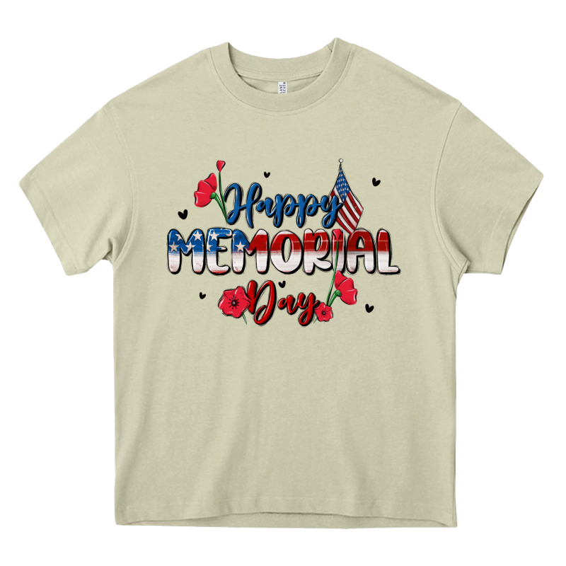 Happy Memorial Day Heavy Core Tee by MaliasSmallBusiness | Teevron