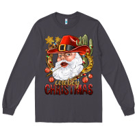 Smoke Cowboy Christas Santa Long Sleeve Tee - NancyCooperArtShop