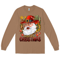 Toasted Coconut Cowboy Christas Santa Long Sleeve Tee - NancyCooperArtShop
