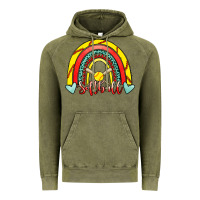 Vintage Olive Softball Rainbow Vintage Hoodie - RanaPortraitStore