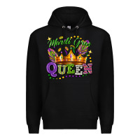 Black mardi gras queen Premium Hoodie - FaDigitalArtStudio