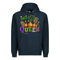 Navy mardi gras queen Premium Hoodie - FaDigitalArtStudio