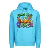 Ocean Blue mardi gras queen Premium Hoodie - FaDigitalArtStudio