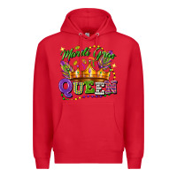 Red mardi gras queen Premium Hoodie - FaDigitalArtStudio