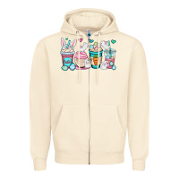 Sandshell Easter bunnies coffee cups Zipper Hoodie - OliviaCreatesArt