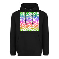 Black watercolor rainbow leopard seamless pattern Heavyweight Hoodie - BundleAndBundleShop