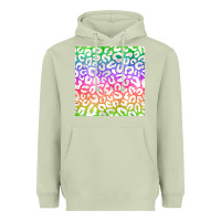 Matcha watercolor rainbow leopard seamless pattern Heavyweight Hoodie - BundleAndBundleShop