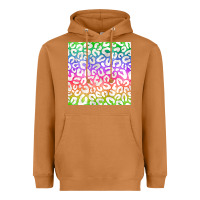 Meerkat watercolor rainbow leopard seamless pattern Heavyweight Hoodie - BundleAndBundleShop