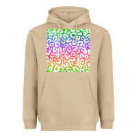 Mushroom watercolor rainbow leopard seamless pattern Heavyweight Hoodie - BundleAndBundleShop
