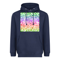 Navy watercolor rainbow leopard seamless pattern Heavyweight Hoodie - BundleAndBundleShop