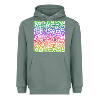 Sage watercolor rainbow leopard seamless pattern Heavyweight Hoodie - BundleAndBundleShop