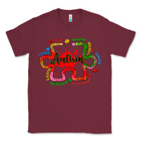 Burgundy autism teacher pencil Classic Tee - Artiststas