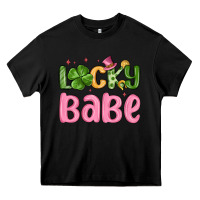 Black lucky babe st patrick s day Heavy Core Tee - MaliasSmallBusiness