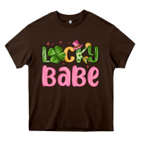 Chocolate Brown lucky babe st patrick s day Heavy Core Tee - MaliasSmallBusiness