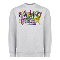 Heather Grey mardi gras pharmacy tech Heavyweight Sweatshirt - CowGirlArtShop