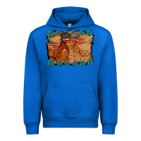 Cobalt chicken western Urban Hoodie - RacoonDesign